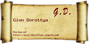 Gion Dorottya névjegykártya
